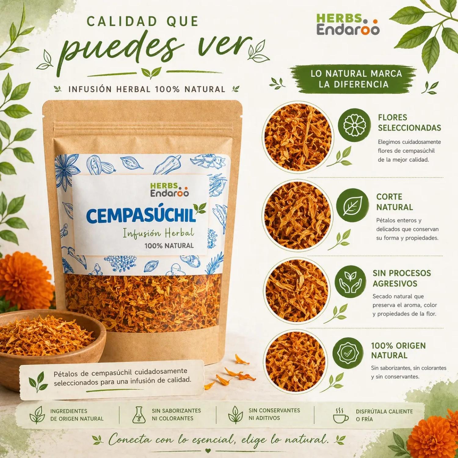 Flor de Cempasúchil Té Natural 50g Naima | Infusión Herbal