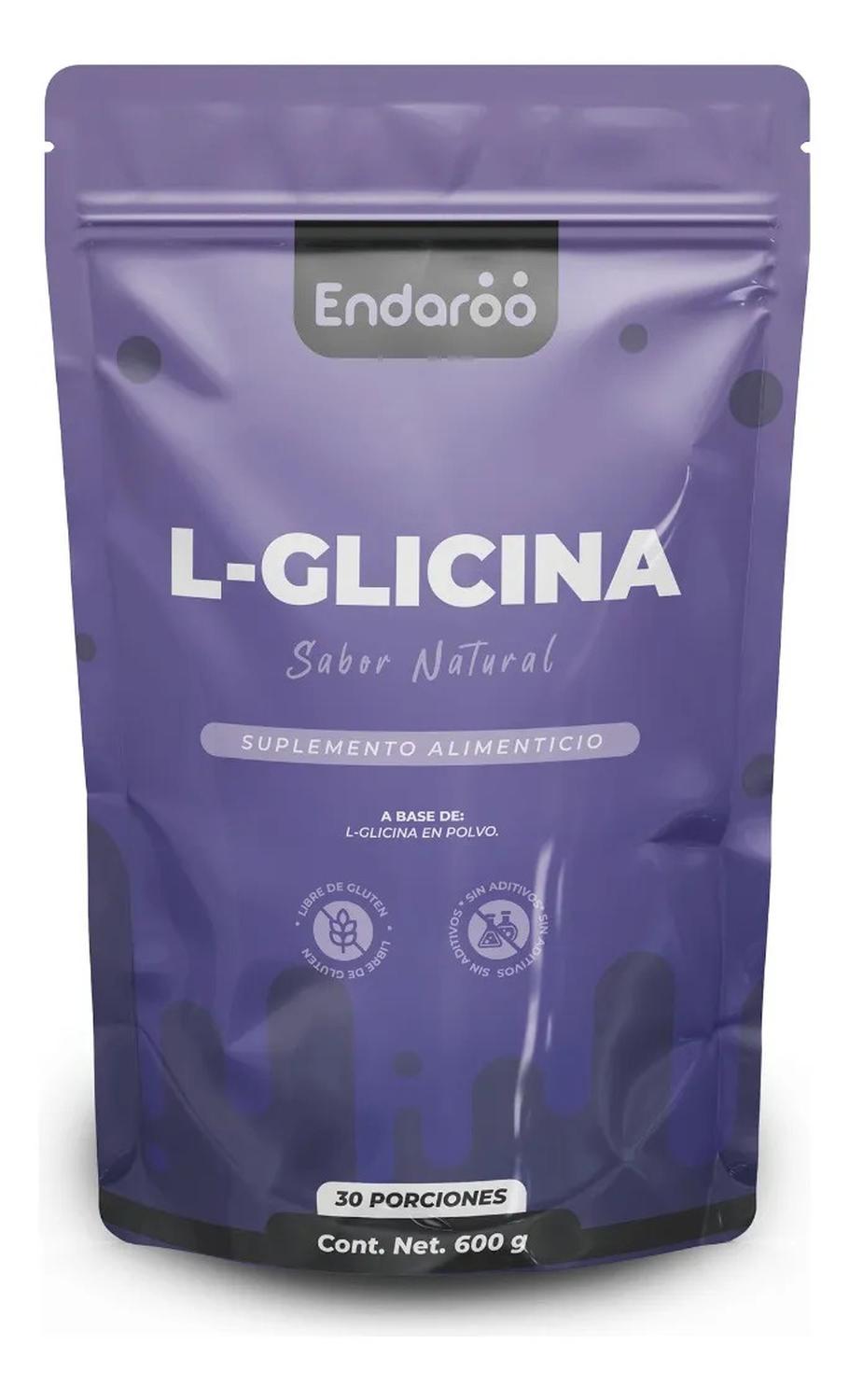 L-Glicina 600 g Endaroo 100% Pura Sin Rellenos Sin Aditivos Alta Pureza