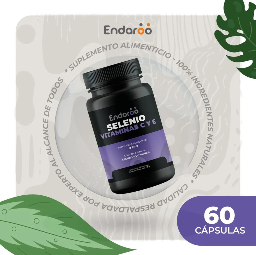 Selenio con Vitaminas C y E 60 Cápsulas Antioxidante