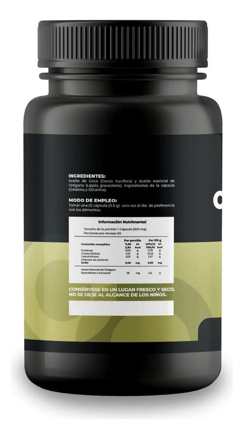 Aceite de Coco con Orégano 60 Cápsulas