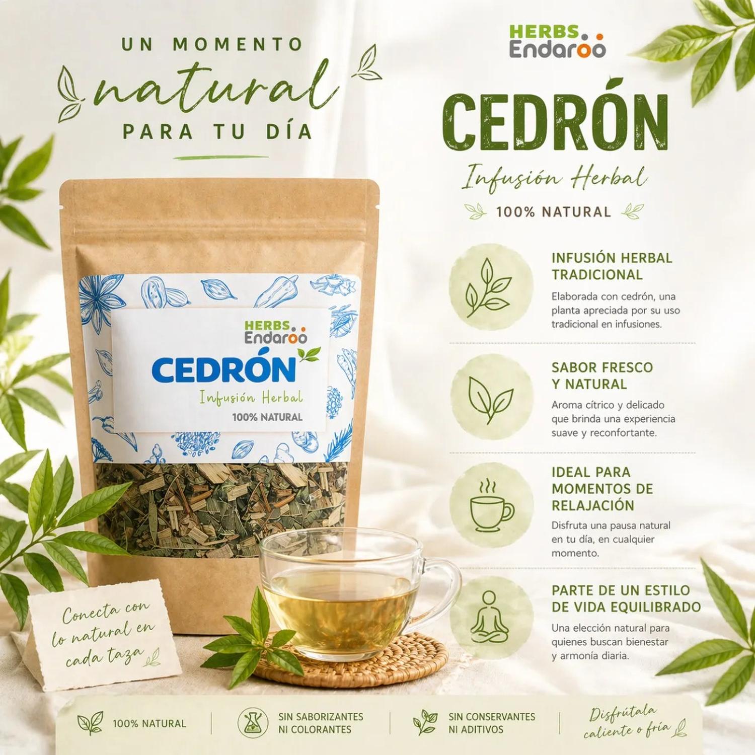 Cedrón Té Natural 60g Naima | Infusión Herbal Premium