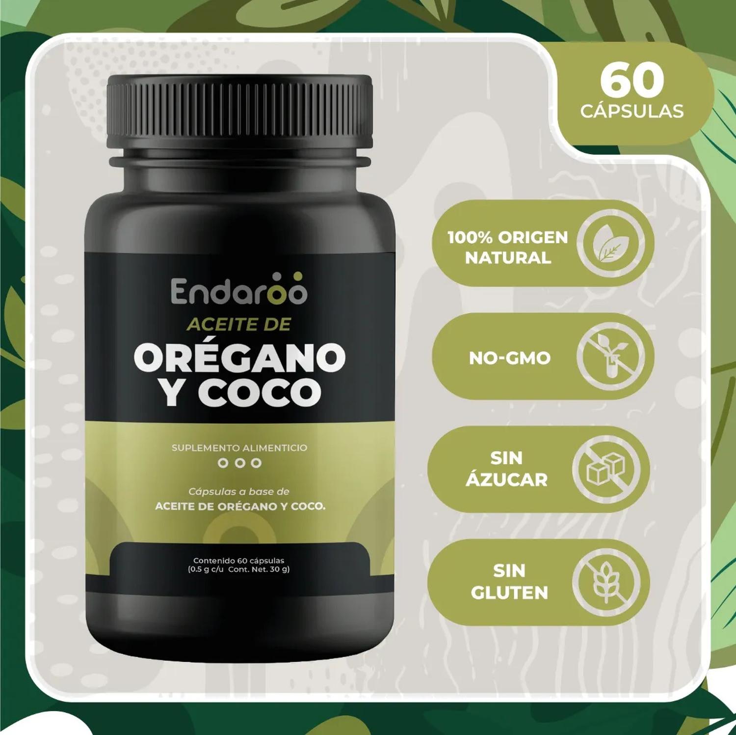 Aceite de Coco con Orégano 60 Cápsulas