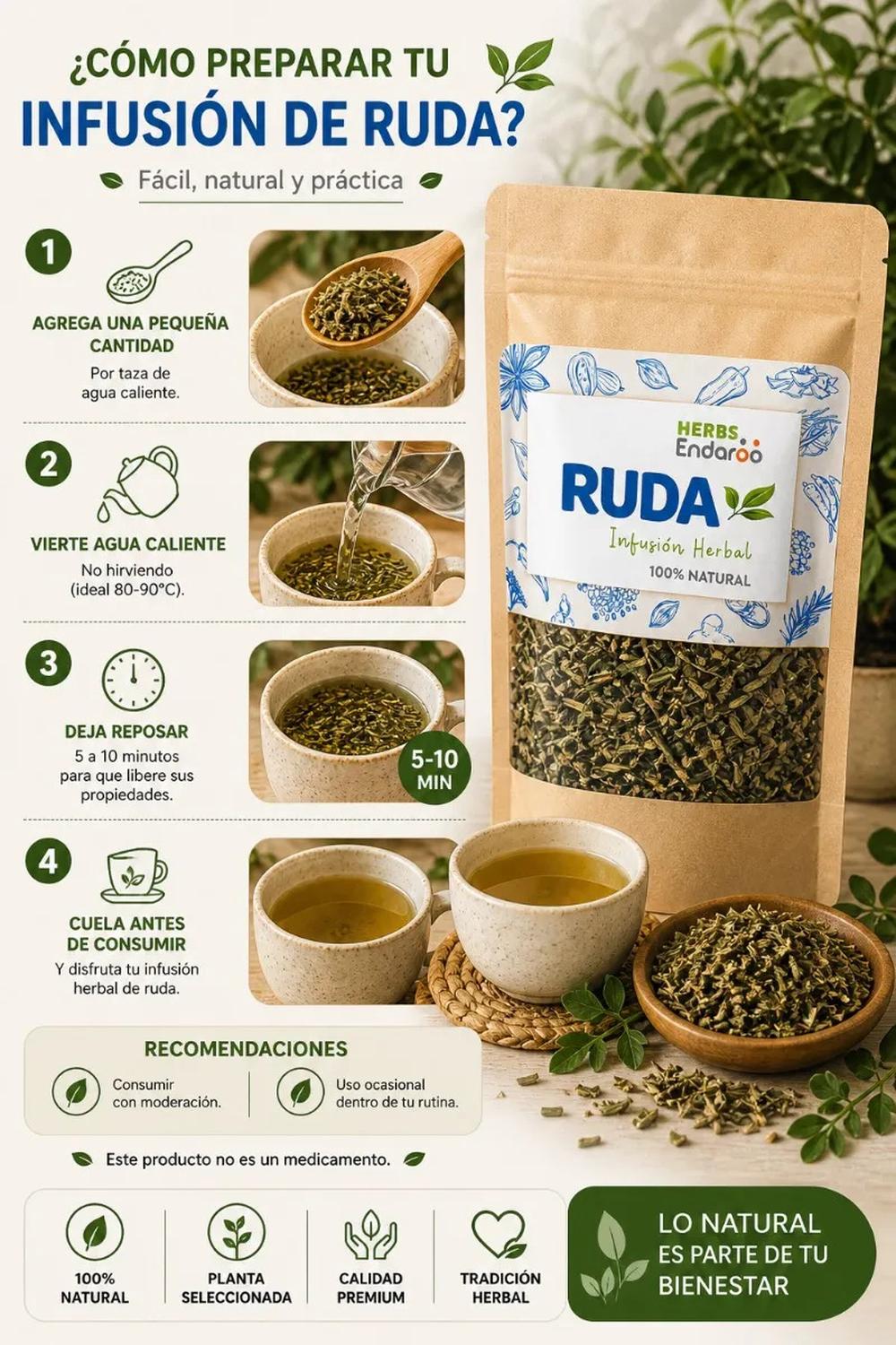 Ruda Té Natural 50g Naima | Infusión Herbal Premium
